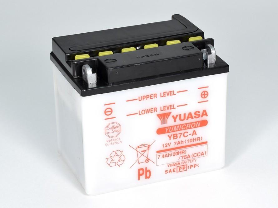 Batteria auto YUASA Moto YB7C A 75A CCA PIOMBO 12V 8Ah
